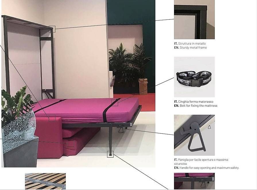 Letti: Lit escamotable avec Canapé et sans fixation au mur. – Nuovo e nell'imballaggio originale da Lausanne venduto da casa56 7