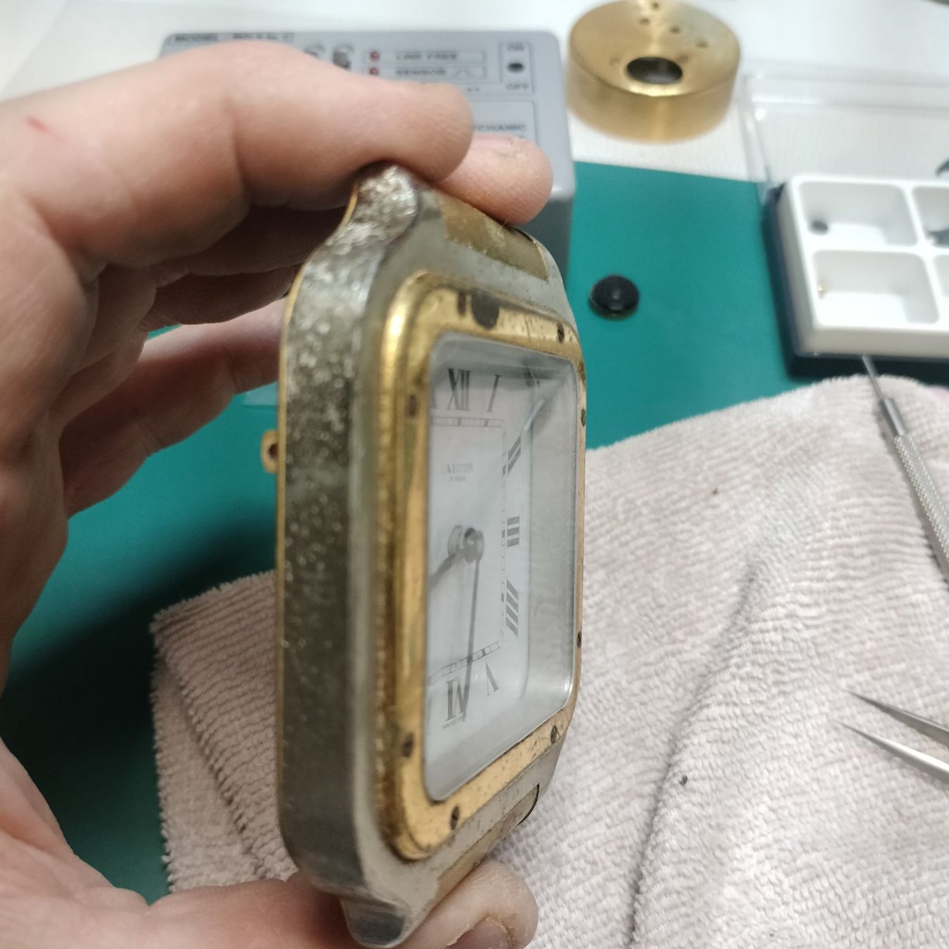 Cartier Sveglie: Cartier Santos degli anni '80, pendulette – Usato da Gentilino venduto da gogobr73 7