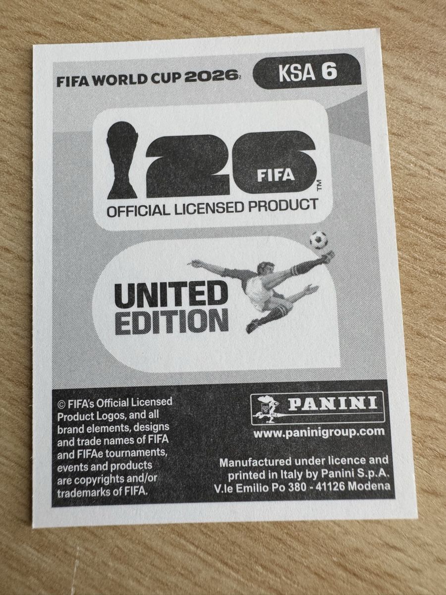 Panini Carte collezionabili: Panini WM 2026 - KSA 6 - Thikri – Usato da Eschenbach SG venduto da Grummelzwerg 1