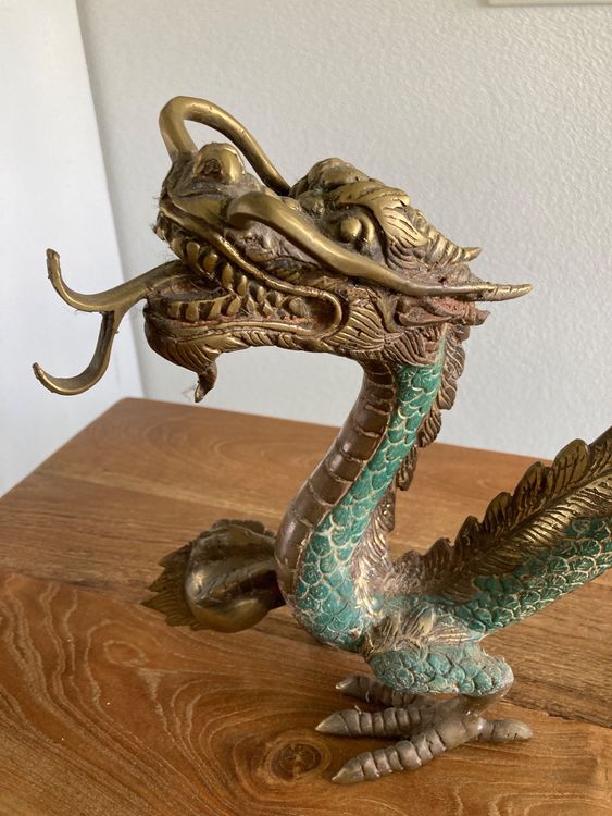 Bonsai-Schere Mit Drachen-Griff – Geschnitzt, Goldfarben, Metall, Für Garten & Pflege