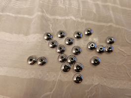 20 Stk Hämatit Perlen linsen 5mm silber farbe