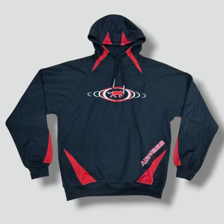 Streetwear style black Airness hoodie (nike stüssy retro)