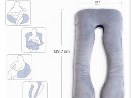 Schwangerschaftskissen U-Form 139.7 cm grau neu