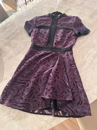Kleid Self-Portrait Grösse 38/Uk10 lila Spitzenkleid 