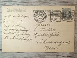 TR48 Carte Postale + Timbre Suisse 1920