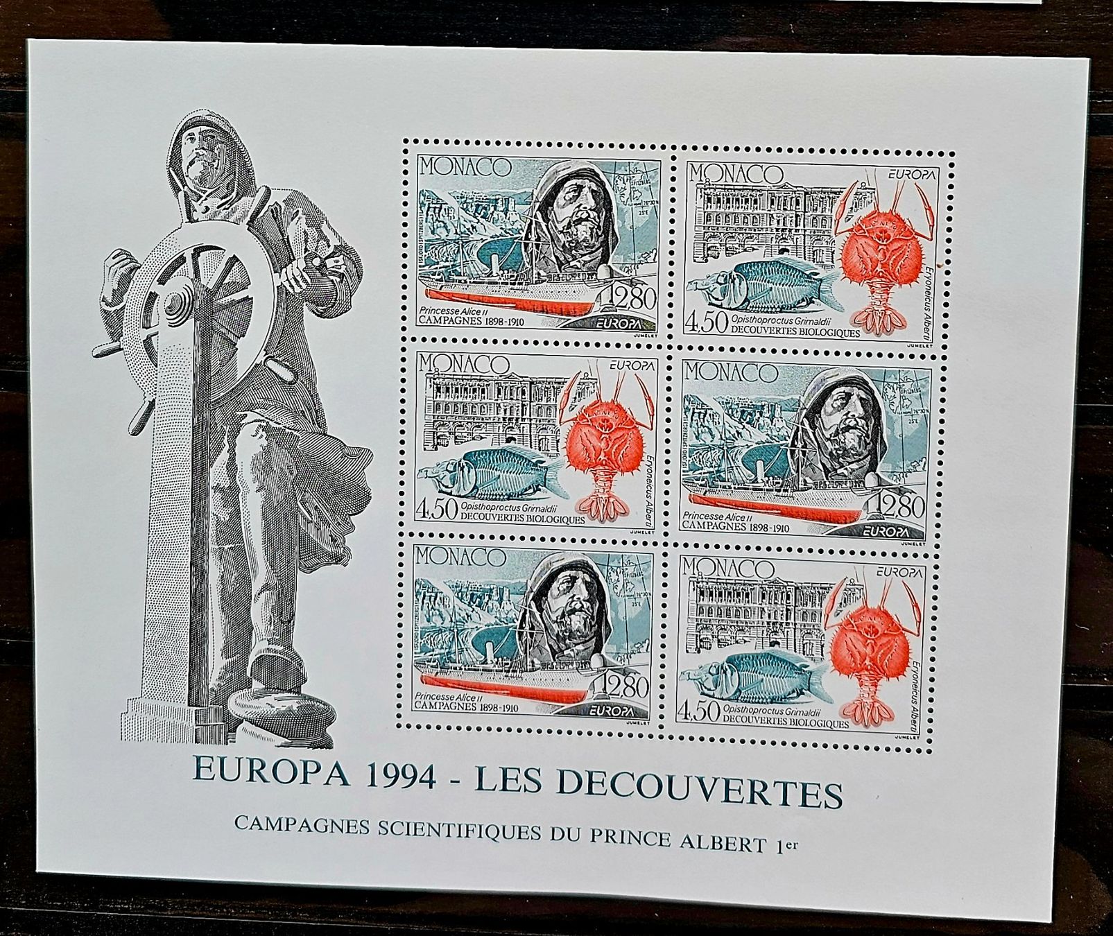 Alle Briefmarken: MONACO Bloc ** EUROPA 1994 les Découvertes – Neu (gemäss Beschreibung) aus Les Valettes von Nuba1