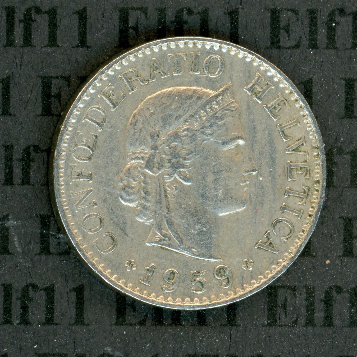 Tutti le monete: CHF___0.10 1959 vz 10 Rappen – Usato da Widnau venduto da Elf11