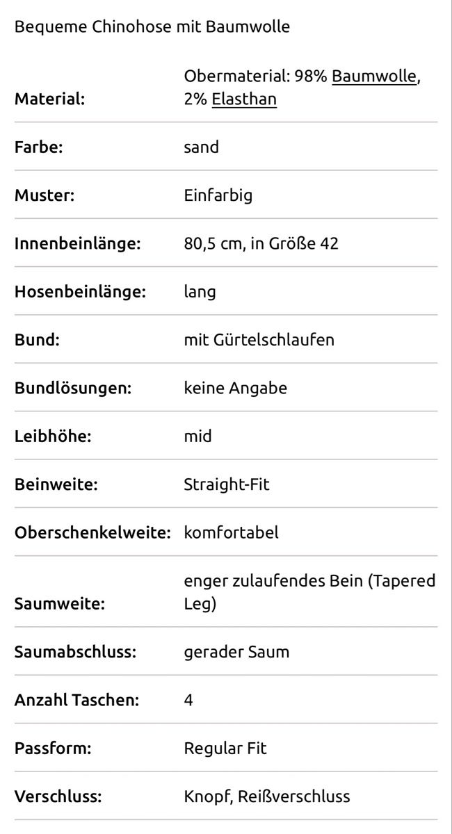 Hosen: Chino Hose beige Grösse 48 – Gebraucht aus Dottikon von JP_13 4