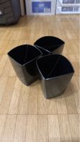 Set 3 porta penne neri eleganti