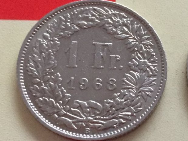 Alle Münzen: 1 Franken 1968 B + 1968 oMz – Gebraucht aus Elsau von herbybay 2
