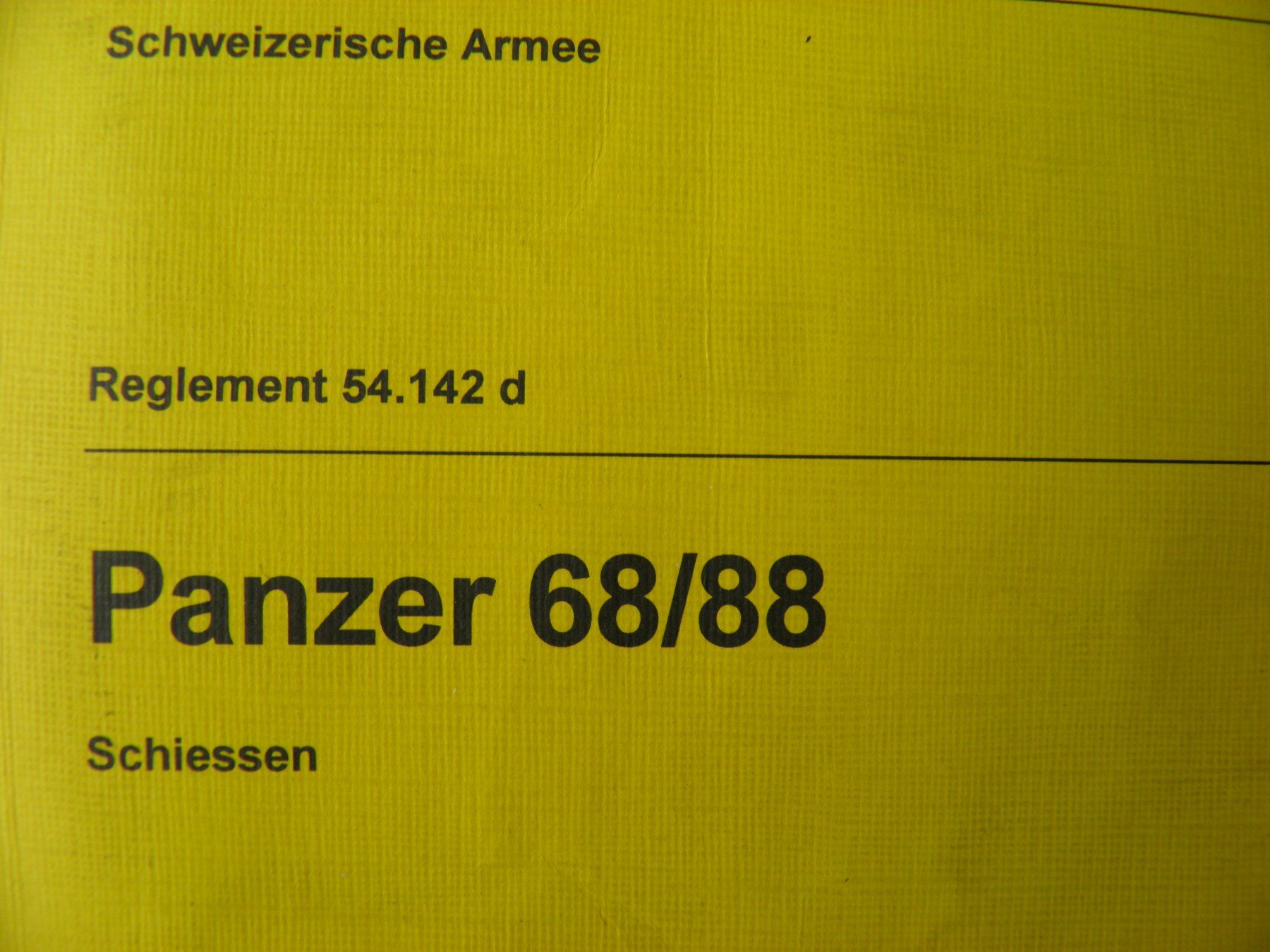 Libri: Schweizer Armee Reglement Panzer 68/88 Schiessen – Usato da Triesen FL venduto da Trigon 1