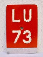 LU 73 VELONUMMER - FAHRRADSCHILD