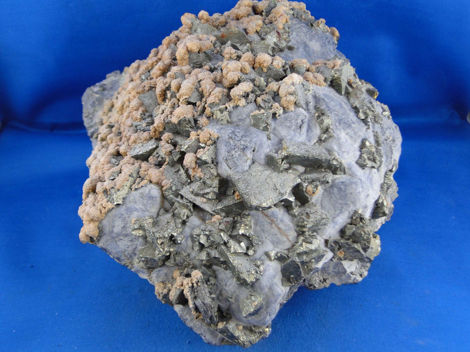 Minerali & Pietre curative: Chalkopyrit auf Galena mit Siderit – Usato da Schinznach Bad venduto da Demerald 3