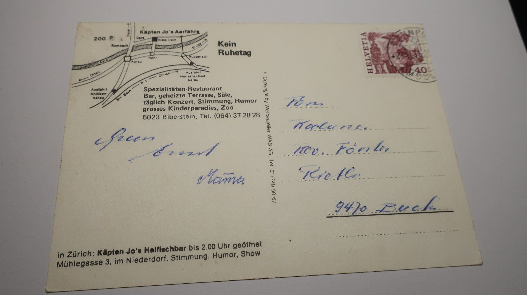 Ansichtskarten: Aarefähre Biberstein – Gebraucht aus Cormoret von Pascalll2001 5