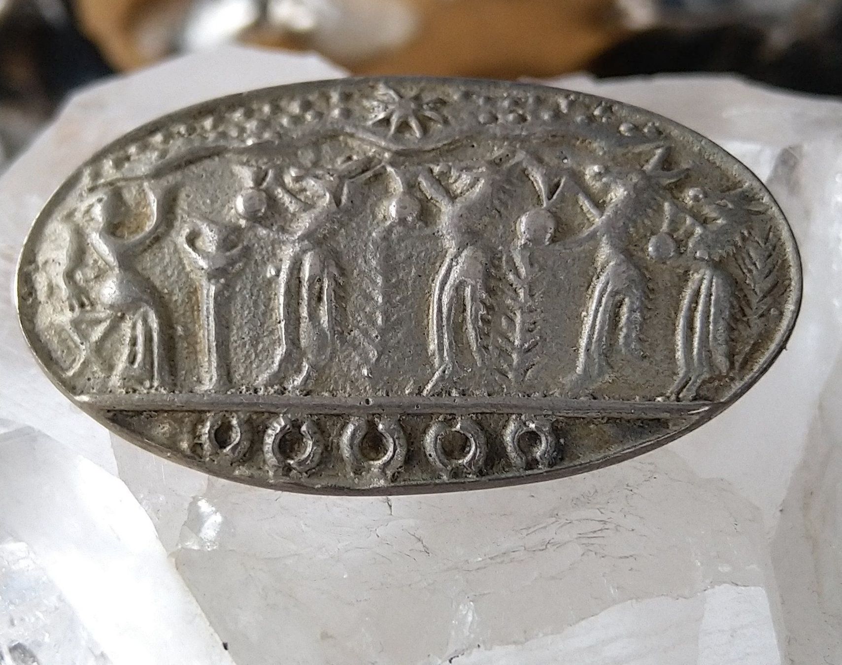 Spille & Fermagli: ANUBIS RELIEF BROSCHE IN 800 925 SILBER – Usato da Romanshorn venduto da BoutiqueA 7