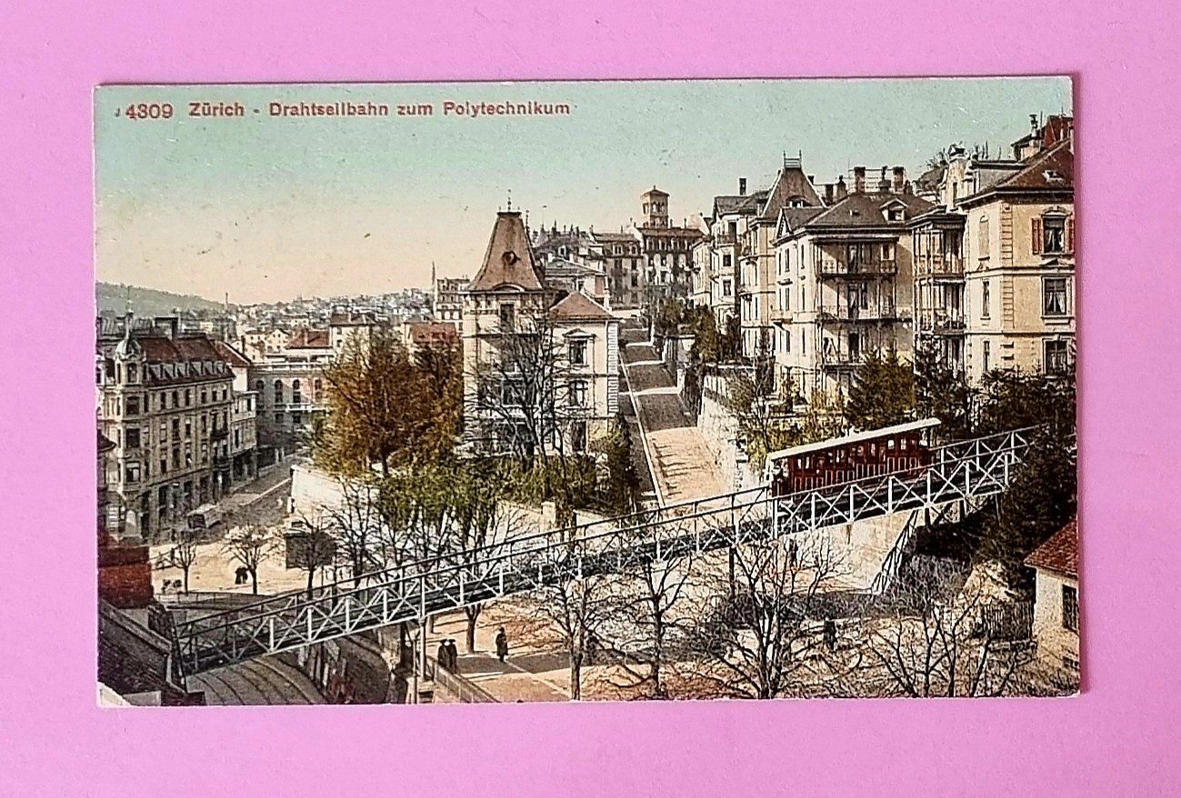 Ansichtskarten: Zürich - Drahtseilbahn - 1910 – Gebraucht aus Rothrist von RROENK