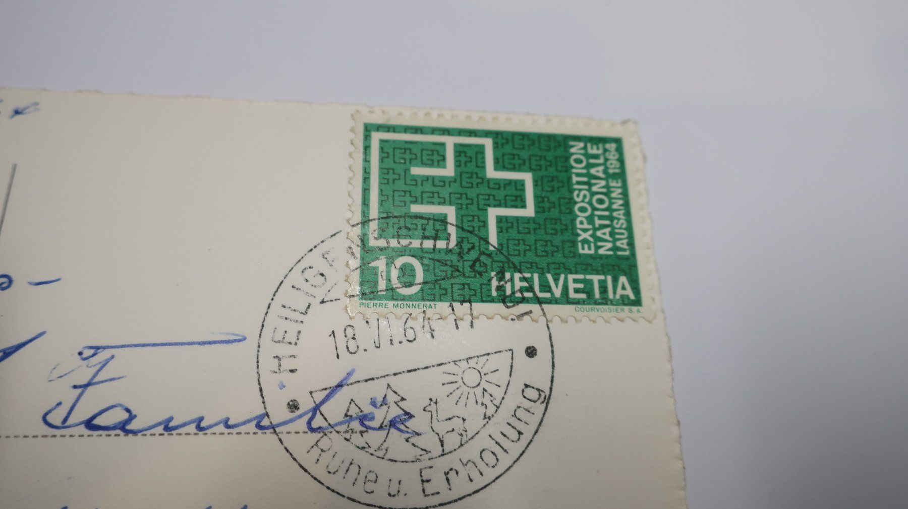 Cartoline postali: Kirche Heiligenschwendi ob Thun  1964 – Usato da Cormoret venduto da Pascalll2001 3