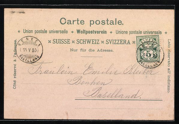 Cartoline postali: Litho Basel, St. Jacobs Denkmal, alte Rh – Usato da Berlin venduto da bartko-reher 1