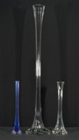 99cm und 2 x 40cm elegante Glasvasen