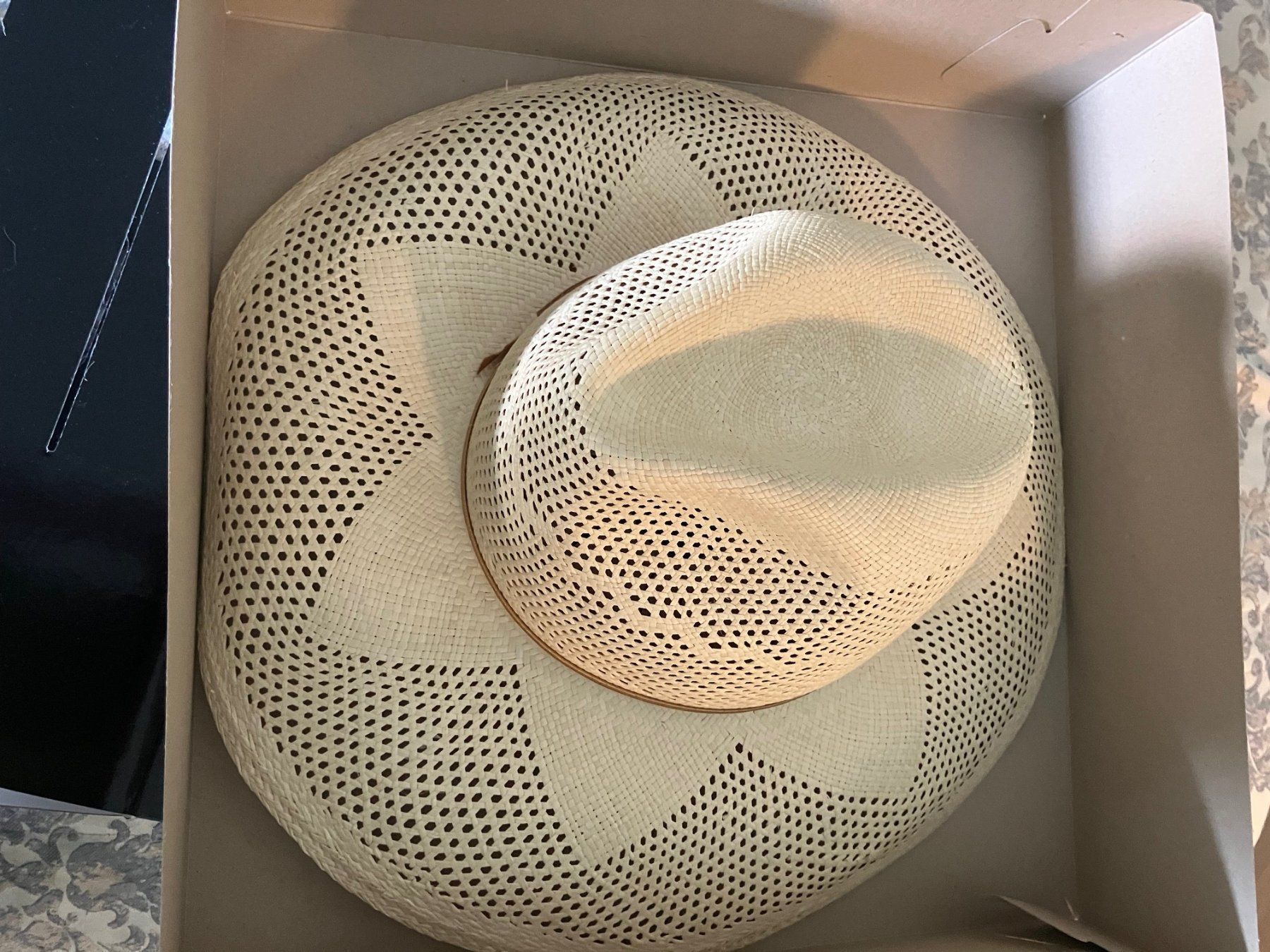 Borsalino Copricapi, berretti & cappellini: New Borsalino straw hat Gr. L – Nuovo e nell'imballaggio originale da Zürich venduto da DrODrMo 1