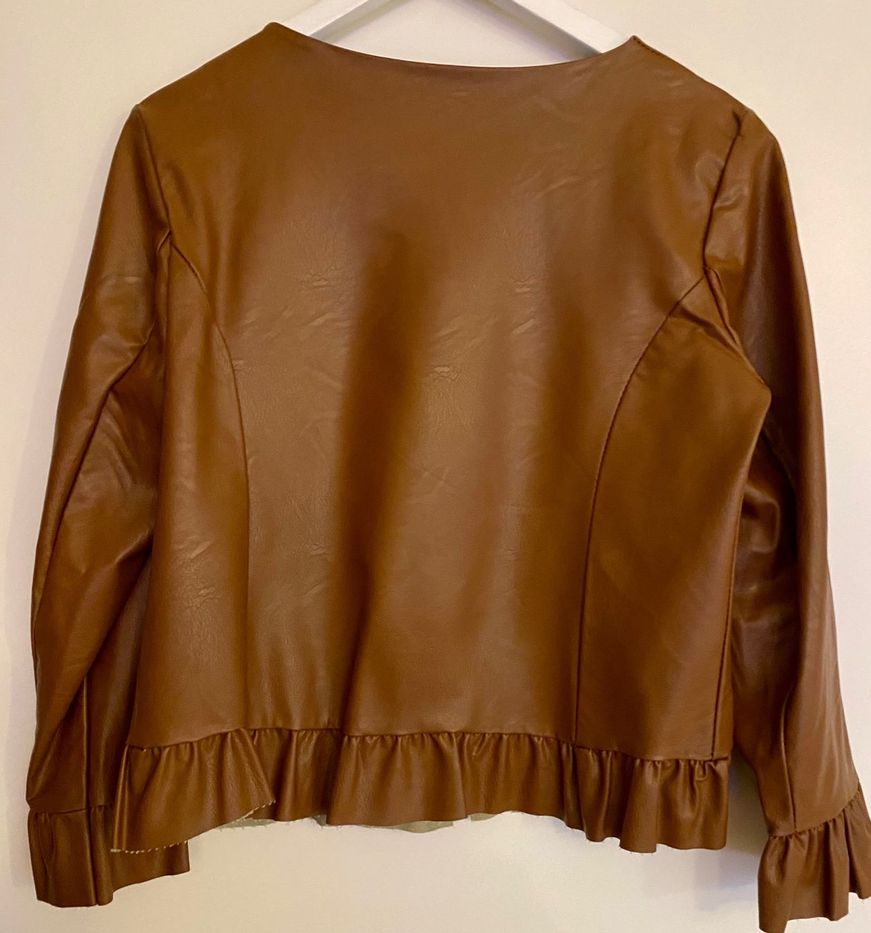Giacche: Kunstleder-Jacke in Braun, Gr. One-Size/M – Usato da Zürich venduto da Maria2021 1