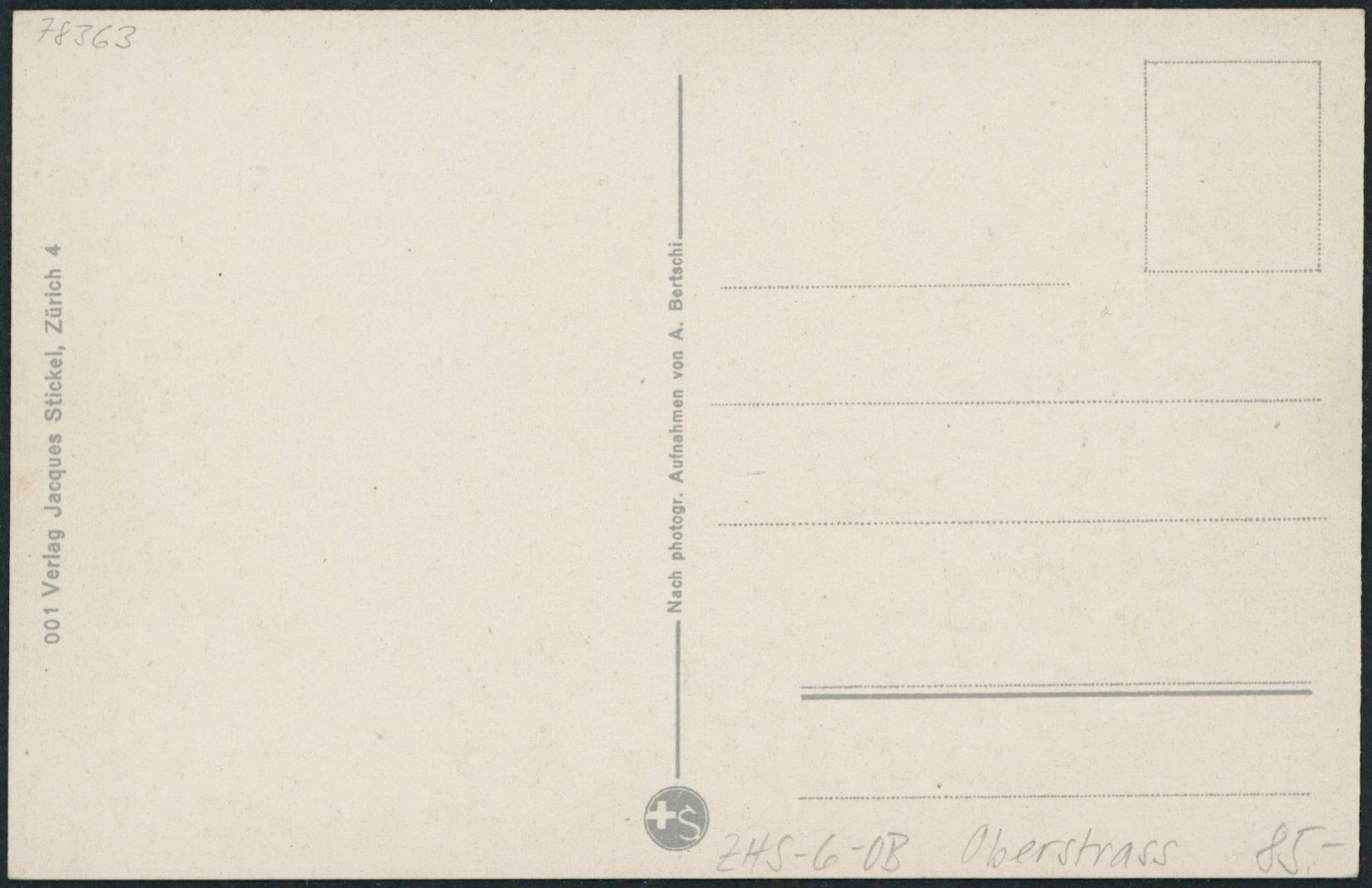 Cartes postales: ZHS Oberstrass - Zürich – Neuf (Voir description) à Schindellegi par dolpitz 1