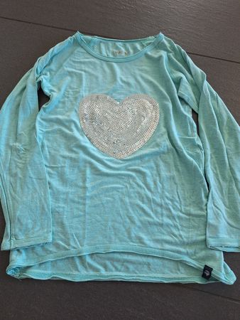 Langarmshirt Jako-o Pailletten Gr. 128/134