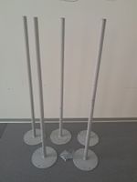 5x Metallständer mit Bodenplatte 1m hoch, Standfuss, Ständer