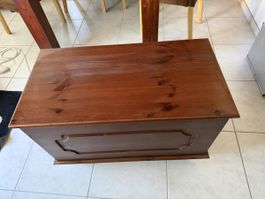 Holztruhe / Bar mit RGB-LED-Beleuchtung & Spie