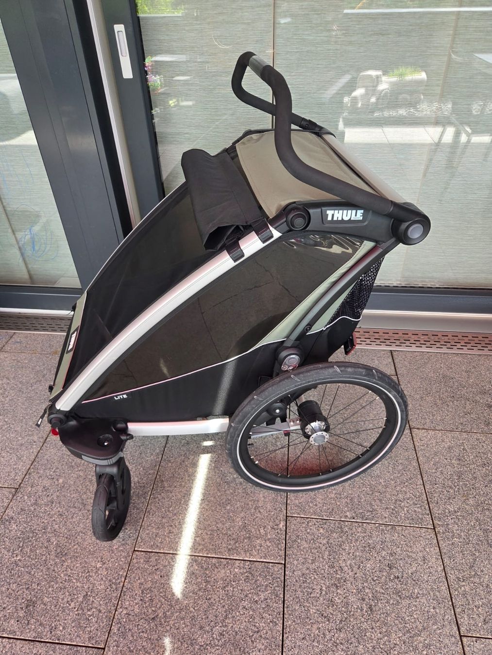 Thule Rimorchi: THULE Chariot LITE Double Farbe: alu/agave – Usato da Egg b. Zürich venduto da Moritz8132 1