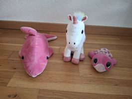 Plüschtier Stofftier: Einhorn, Delfin, Schildkröte Stil Rosa