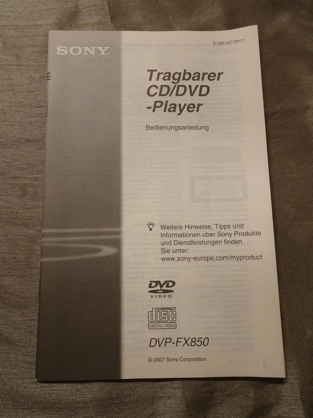 Sony Tragbarer Mediaplayer: Sony Portable DVD Player DVP-FX850 – Gebraucht aus Oberwangen b. Bern von est_d8gf 3