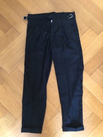 Edle Anzughose Gr. 31 Schwarz Schwerer Stoff Business