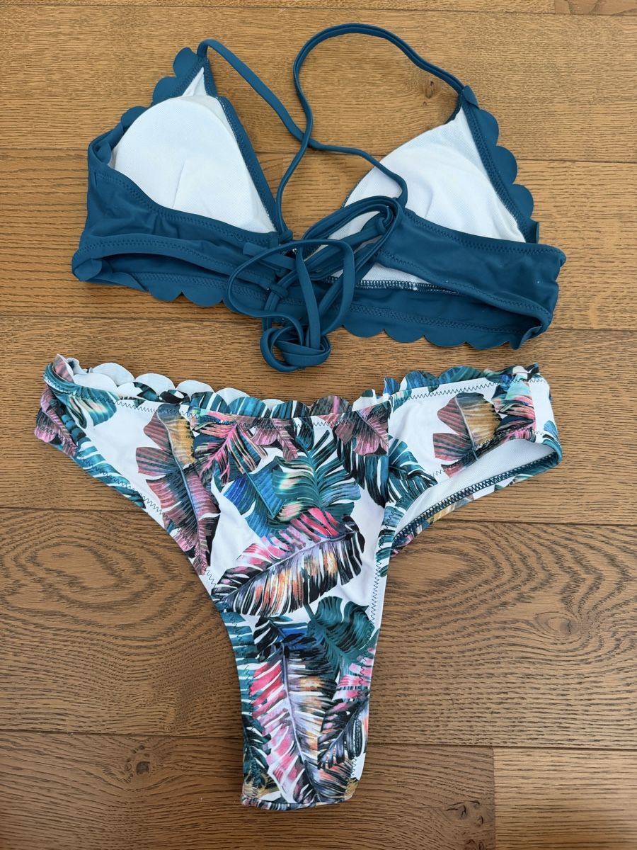 Costumi da bagno & Bikini: Sommerlicher Bikini, Gr. M, mit tropischem Muster – Nuovo (secondo la descrizione) da Bassersdorf venduto da Sandy456 3