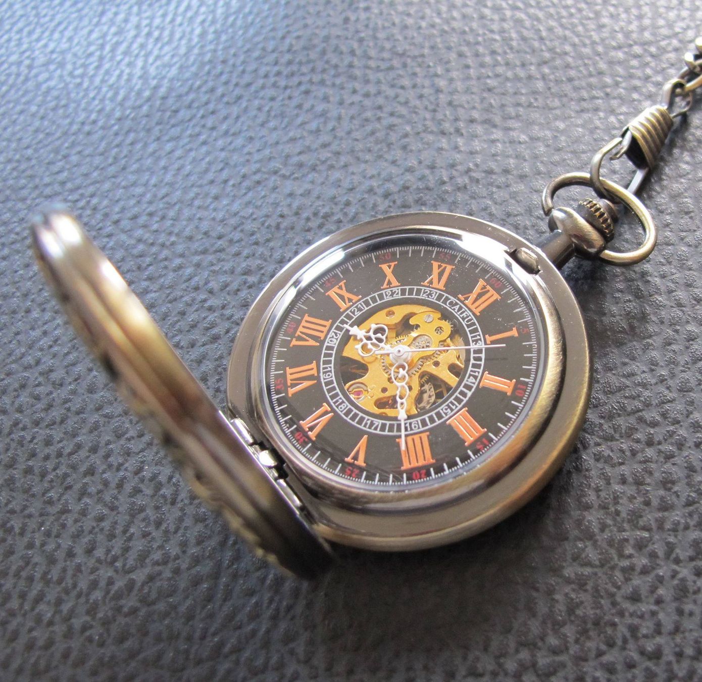 Orologi: Steampunk Skeleton Taschenuhr Handaufzug – Nuovo (secondo la descrizione) da Schwanden GL venduto da UHRKNALL 1