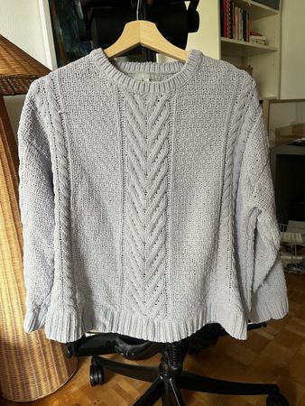 Weicher Strick Pullover Lavendel