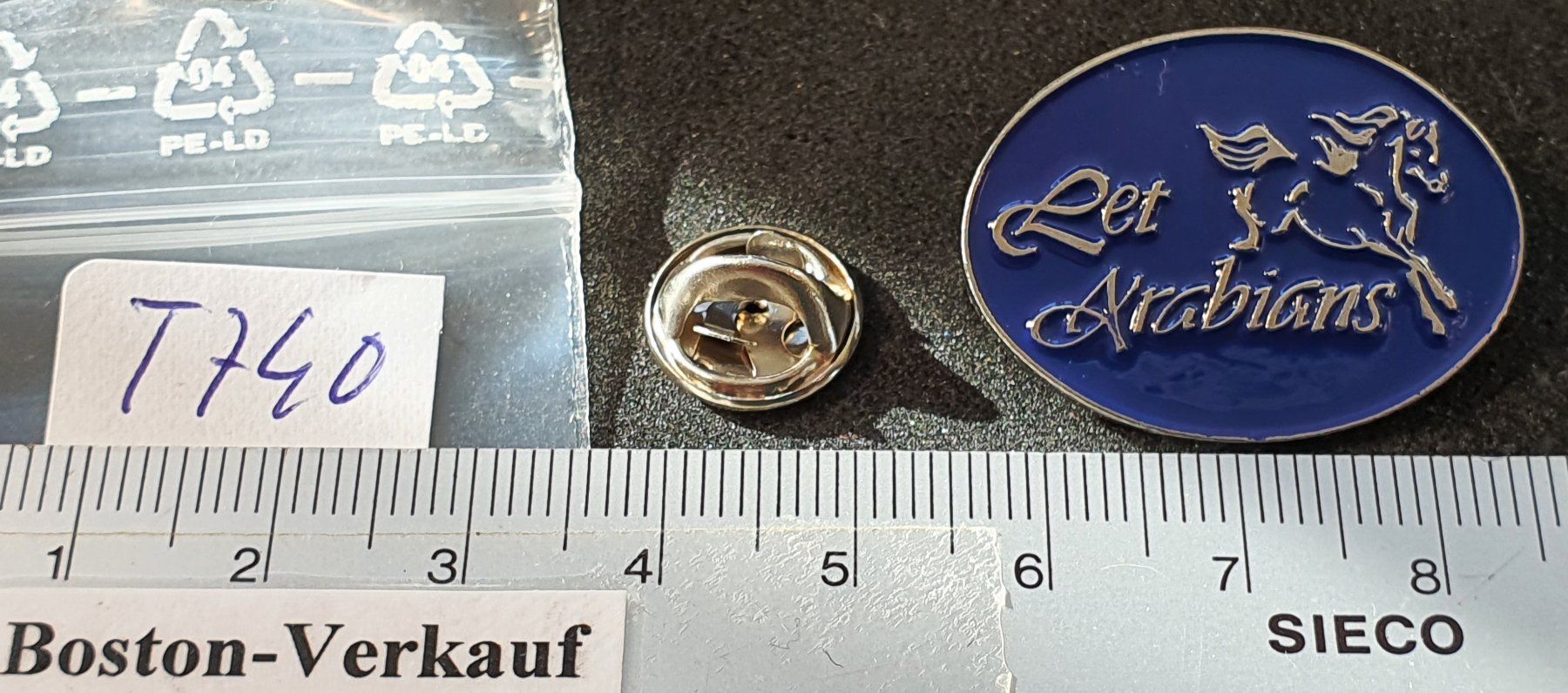 Placchette & Badge: T740 - Pin Let Arabians Pferd – Usato da Reinach BL venduto da Boston-Verkauf 1