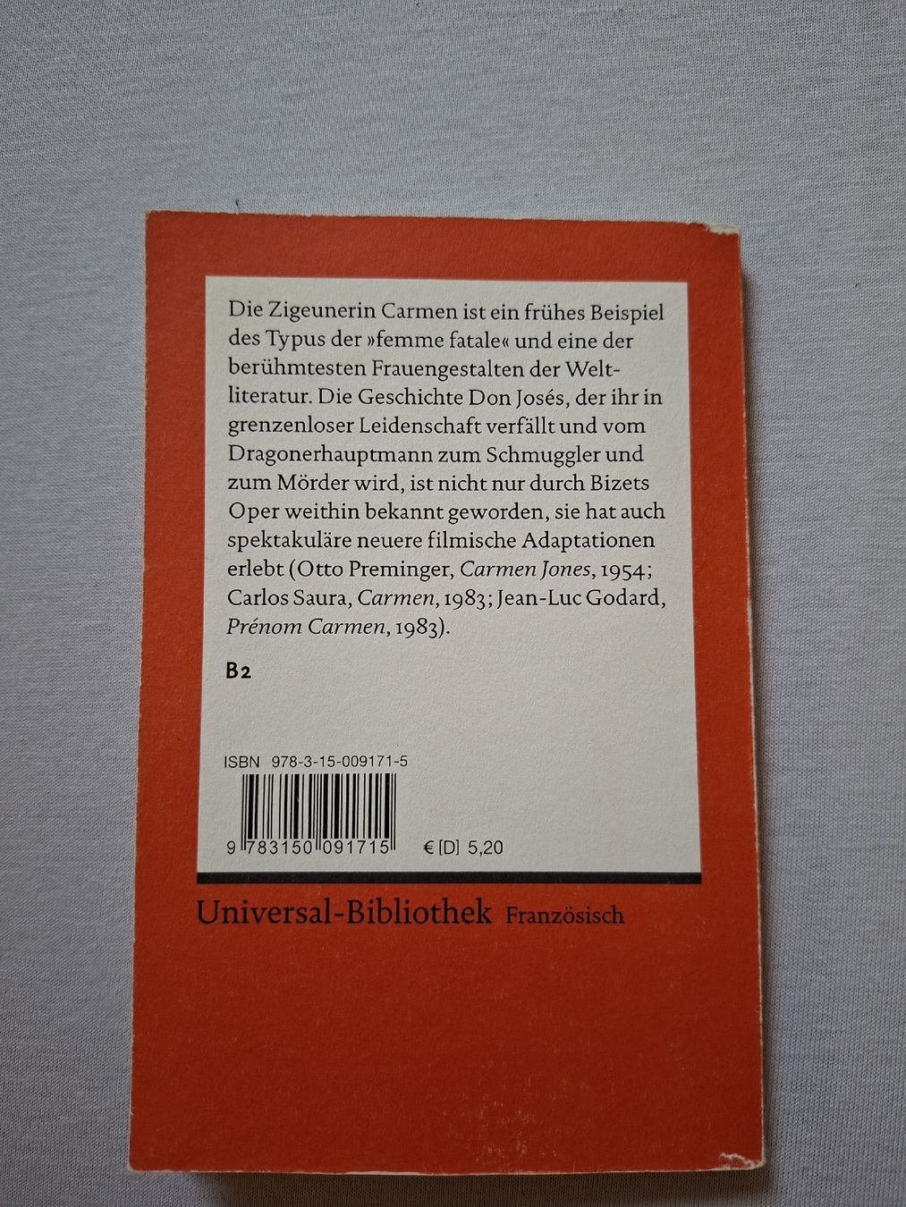Libri: Carmen von Prosper Mérimée - Reclam – Usato da Nürensdorf venduto da bla_h6jn 1