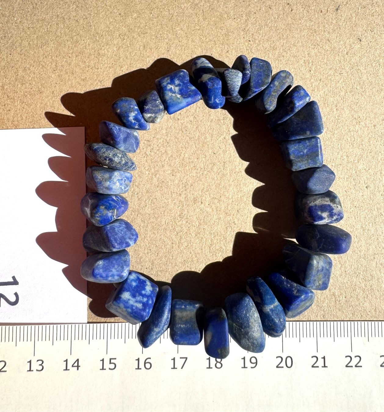 Armbänder & -reifen: Lapis  Lapislazuli   Armband.    unregelmässig  matt – Neu und originalverpackt aus Leuggern von gemshow 3