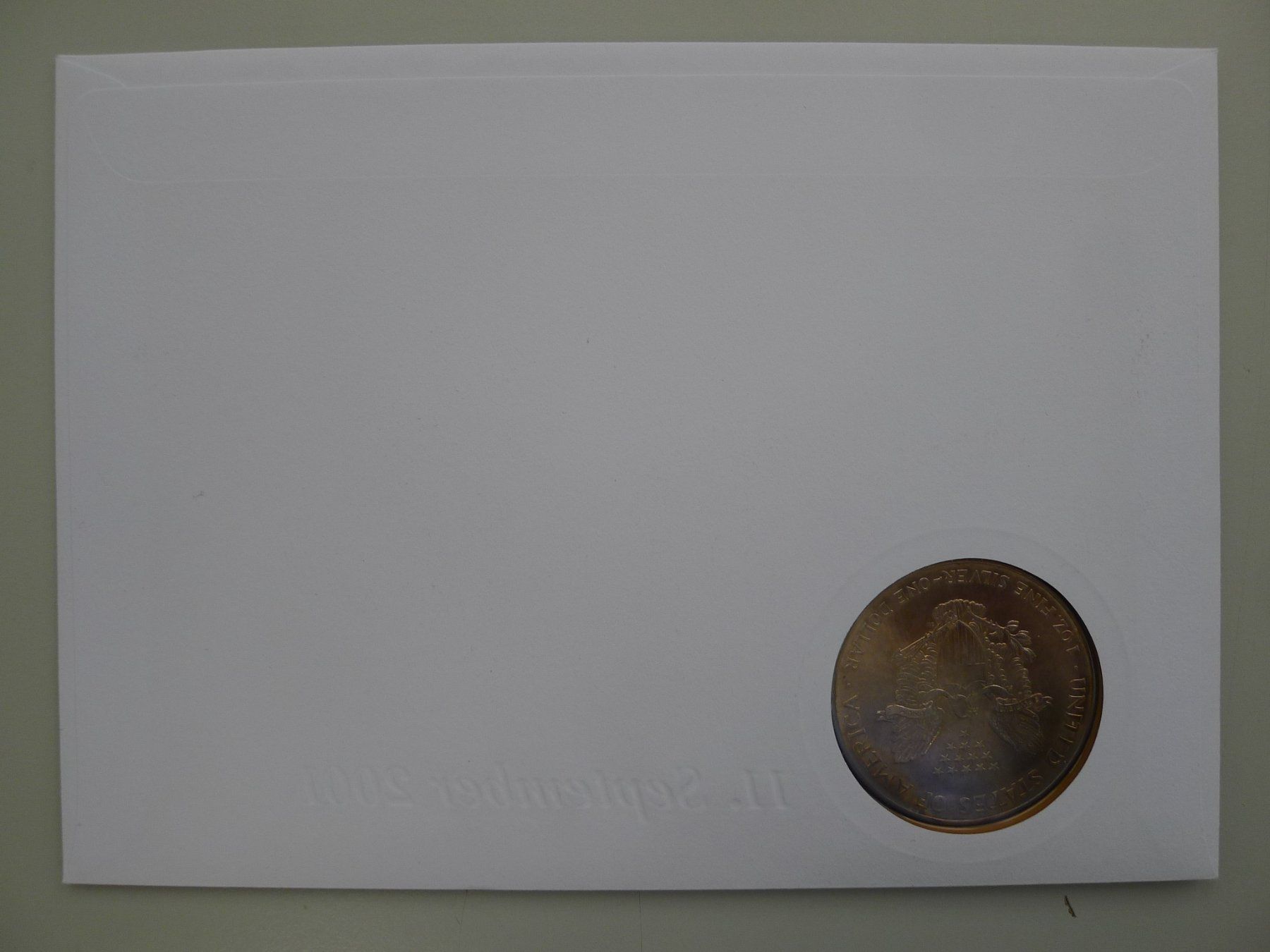 Alle Münzen: 2002, USA, Numisbrief: 11.September mit American Eagle – Gebraucht aus Sursee von Luzernerraute 3