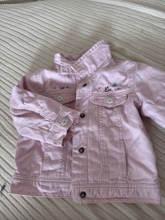 Kinder Jeansjacke Rosa bestickt, Gr. 86, Frühling-Sommer-Loo