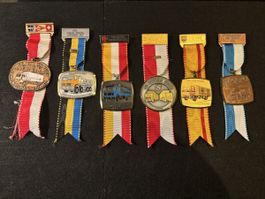 6 Saurer Medaillen Lastwagen Lot Schweiz