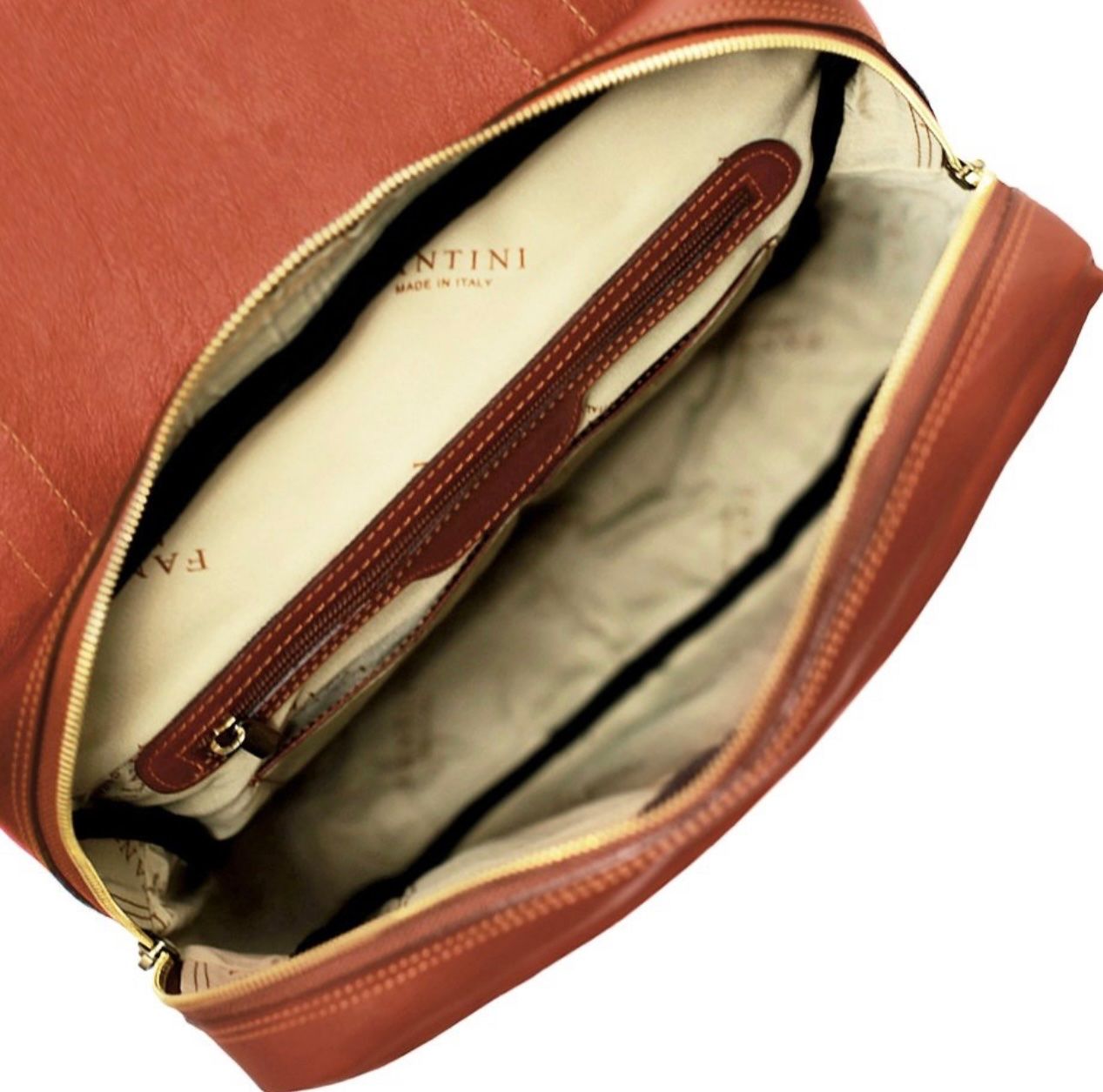 Zaini: Lederrucksack Fiorentino - Farbe: Hellbraun – Nuovo e nell'imballaggio originale da Wittenbach venduto da WWW.DRILUBAGS.CH 3
