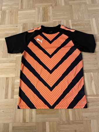 Puma Fussball T-Shirt orange schwarz Grösse 176