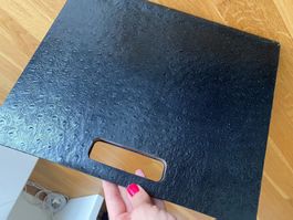 Laptop Tasche aus Leder und Holz