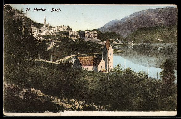 Cartes postales: AK St. Moritz, Totalansicht mit Bergpanorama – D'occasion à Berlin par bartko-reher