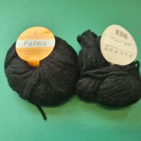 2x Wolle schwarz Jakob Palma 30% Kid Mohair 50gr