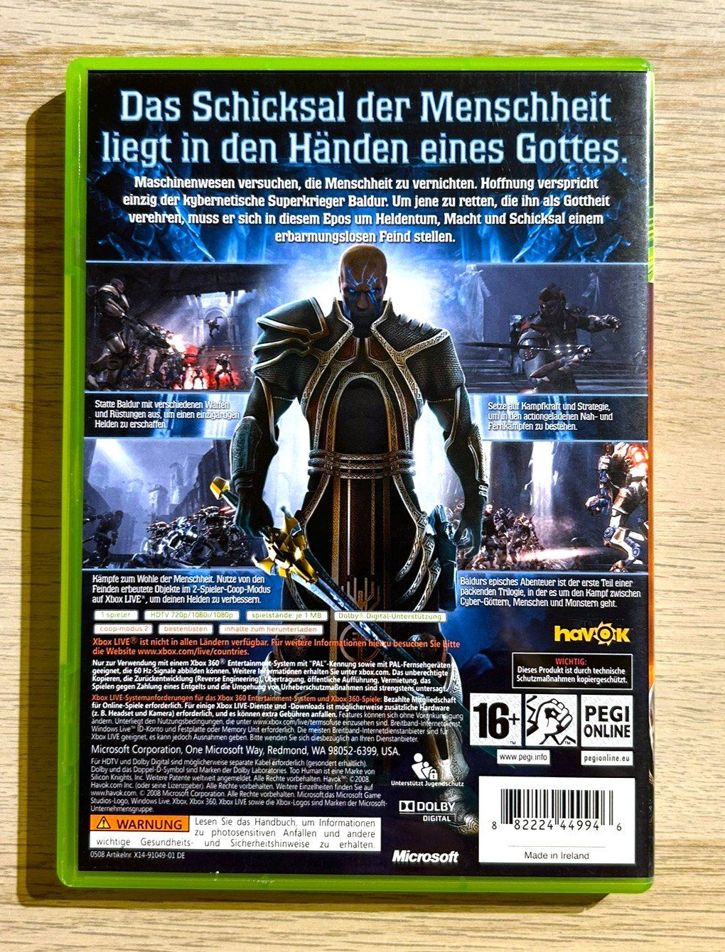 Microsoft Giochi: Too Human Xbox 360 – Usato da St. Gallen venduto da Alpine.Arcade 1