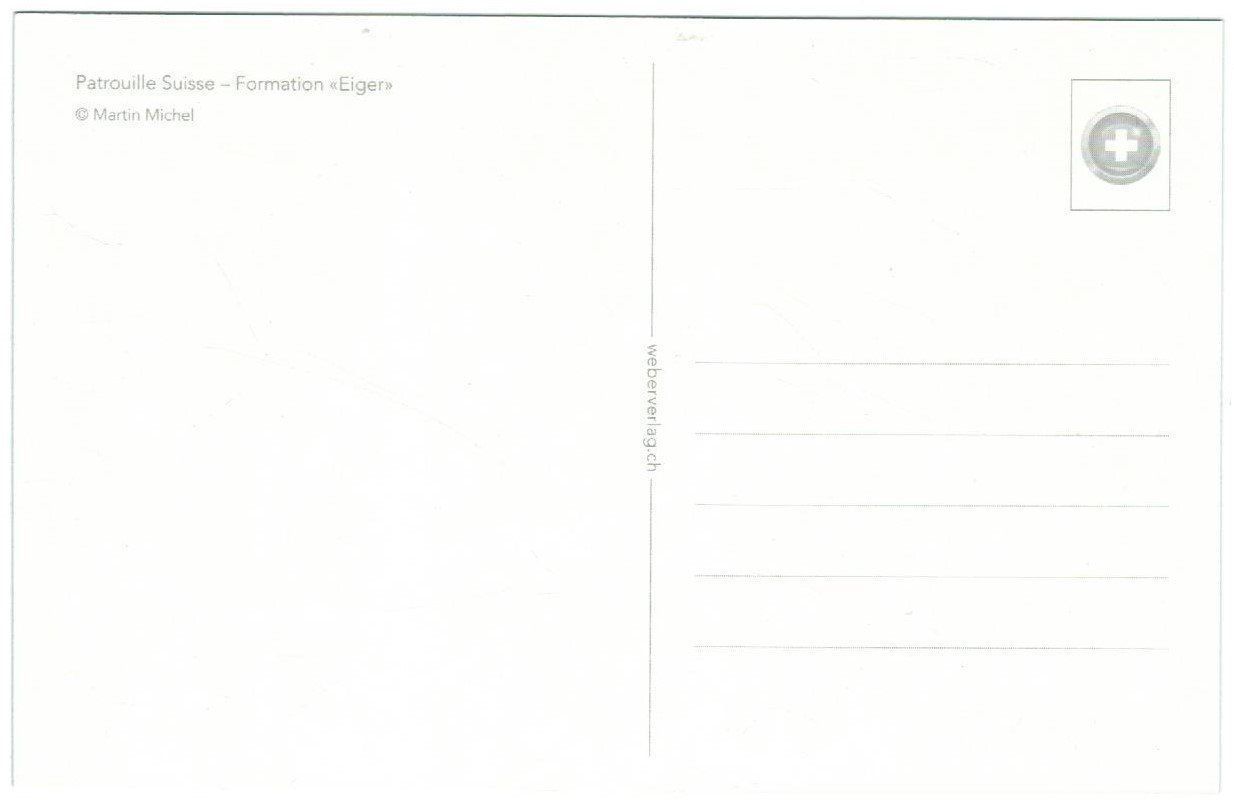 Cartoline postali: AK Schweizer Luftwaffe Patrouille Suisse Formation Eiger – Nuovo (secondo la descrizione) da Zürich venduto da Tolima194 1
