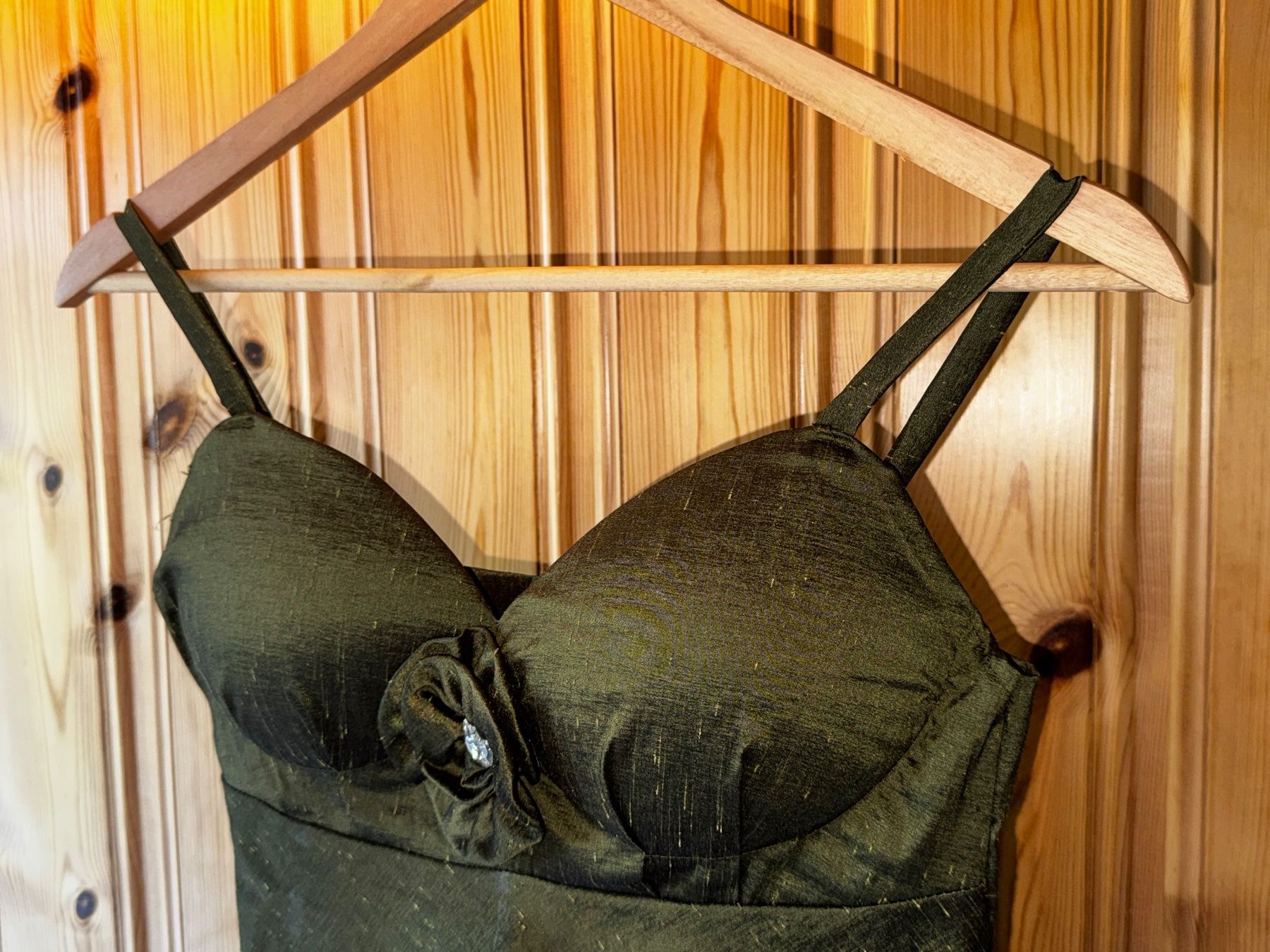 Vestiti: Robe bustier en soie sauvage taille env. M – Usato da Ovronnaz venduto da Etagne68 2